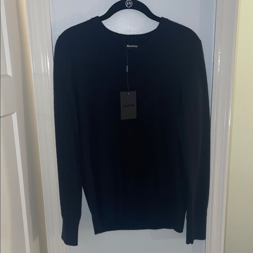 NAADAM Women's Classic Navy Blue Crewneck Sweater